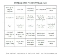 Football Bingo for non-football fans